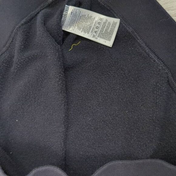 Adidas Womens Medium Cropped Pullover Hoodie Sweatshirt Black White Stripes - Picture 10 of 10